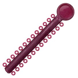 Practicon Orthodontic Ligature Ties, 1040 Elastic Bands for Braces, Elastomeric O-Rings, Rubber Bands for Brackets, Burgundy