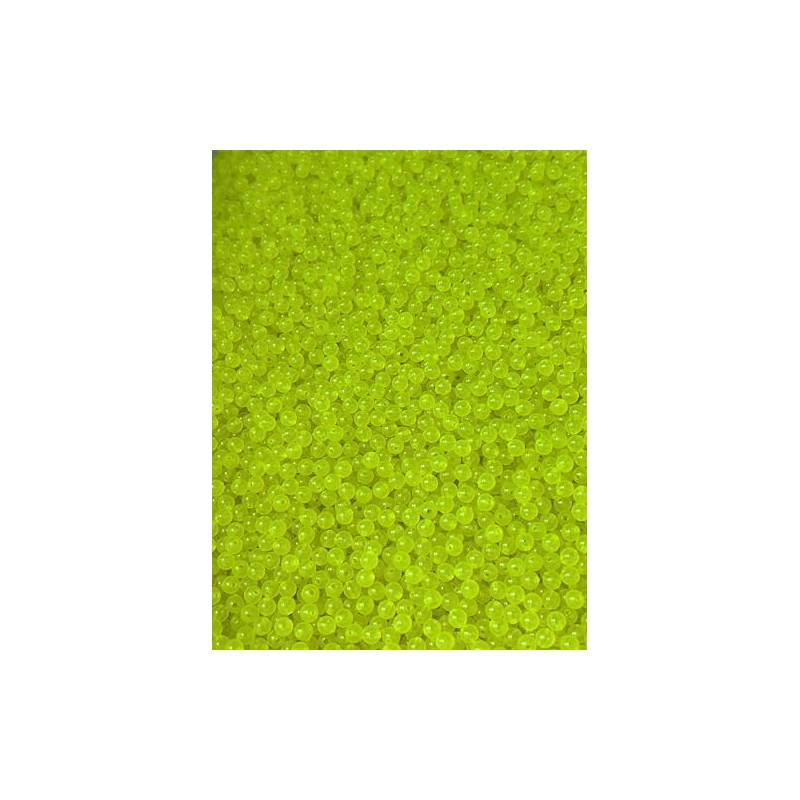 Lure Yellow Round Plastic Beads - Made in USA -