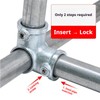 4Pcs Galvanized Pipe Fittings Single Socket Tee Steel Pipe Pipe