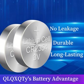 QLQXQTy CR2354 Lithium Battery, 3V, 10-Pack