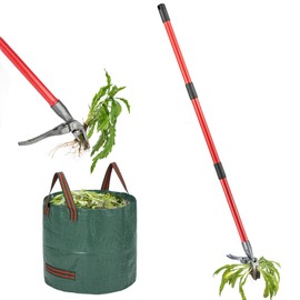 ZENHOSIT Stand Up Weed Puller Tool with 48" Long Metal Handle, 4-Claw Heavy-Duty Steel Head Weed Remove Tool for Lawn, Yard, Garden Without Bending or Kneeling