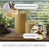 Luminara Tri-Flame Flameless LED Candle, Ivory 5.8" x 5.7", Moving