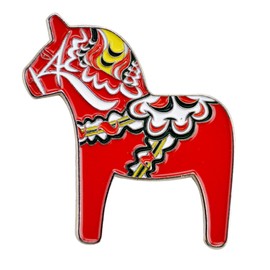 Oktoberfest Dala Horse German Hat Pin – Edelweiss Beer Stein Germany Pin - Bavarian Oktoberfest Hat Pins for German Alpine Fedora Hats & Costumes By E.H.G