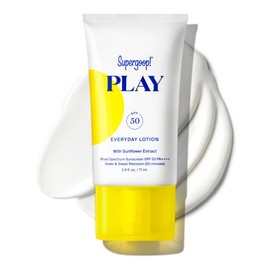 Supergoop! Supergoop! PLAY Everyday Lotion SPF 50 - Broad Spectrum Body & Face Sunscreen for Sensitive Skin - Great for Active Days - Fast Absorbing, Water & Sweat Resistant - 2.4 fl oz