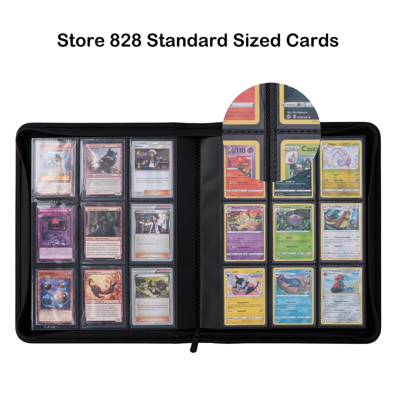 Rayvol Premium 9-Pocket Card Binder - Fits 828 Trading Cards,