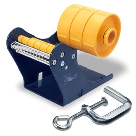 Excell Tabletop Label Dispenser (3" Wide, 3" Core) Shipping Label Dispenser Can Be Attached to Tabletop, Allows One Hand Operation, Convenient for Office, Shops and Warehouse