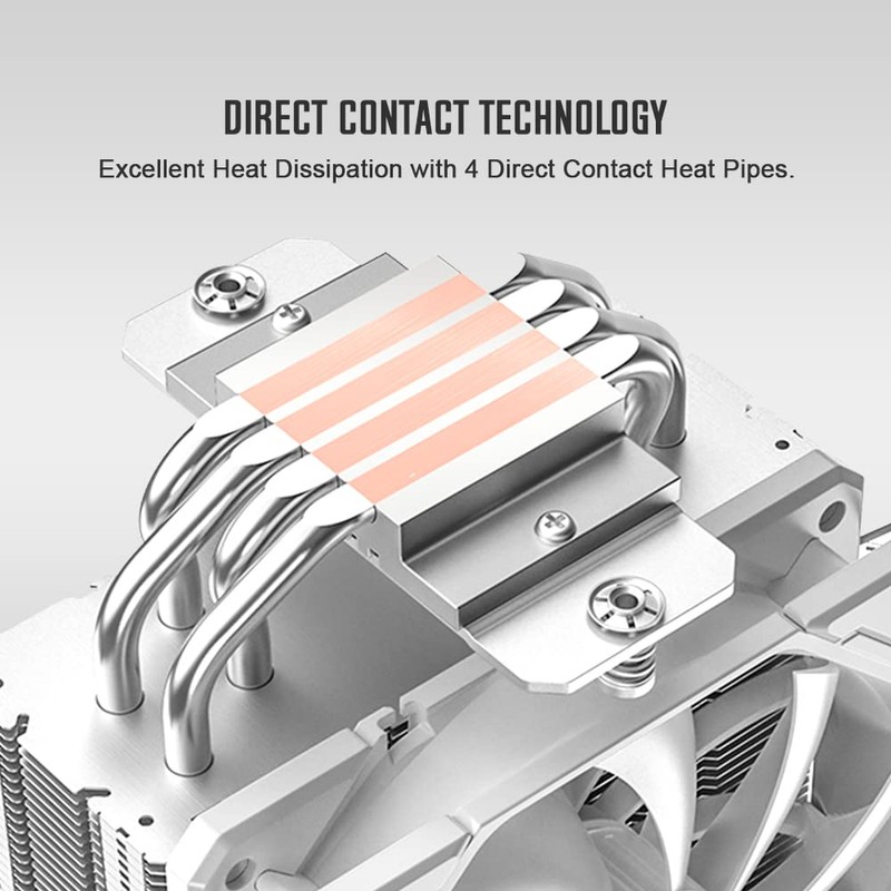 ID-COOLING SE-224-XTS White CPU Cooler For Desktop 4 Heatpipes CPU
