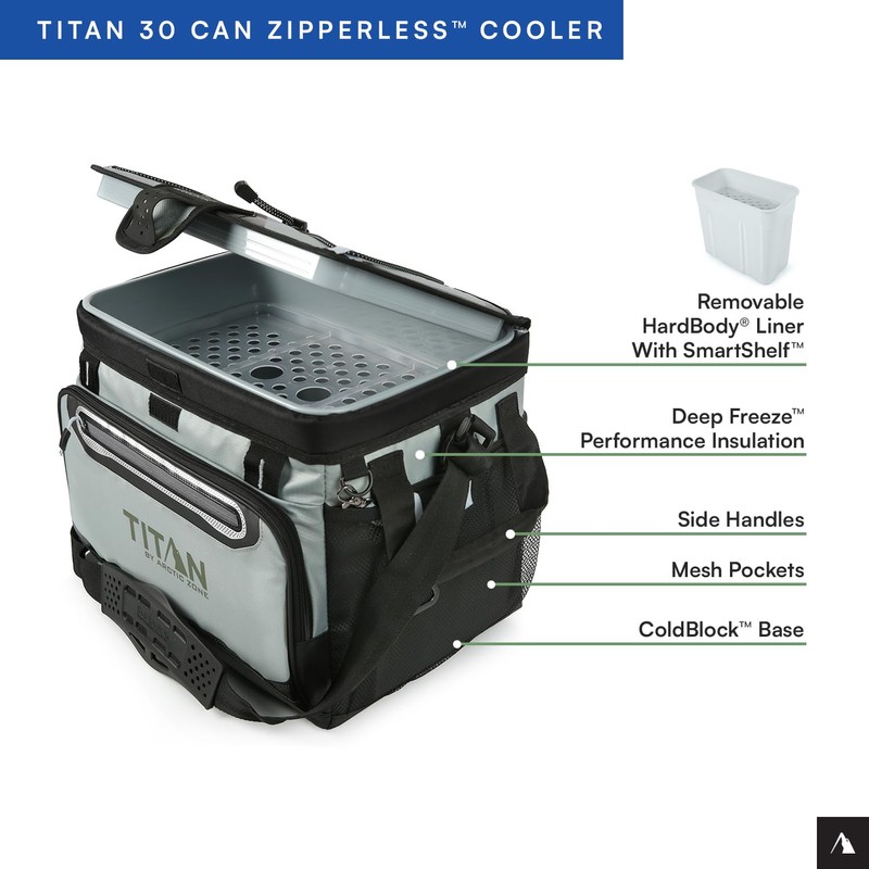 Titan by Arctic Zone 30 Can Zipperless Soft Cooler with