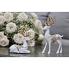 2 Pieces Elegant Christmas Reindeer Resin Statues for Home Decoration