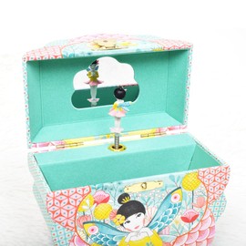 DJECO DJ06081 Girls' Music Box, Gift, Jewelry Box, Toy, Accessory Case, 4 Years Old, Educational Toy, Birthday, Christmas, Kids, Retro, Stylish, Miscellaneous Goods, Melody