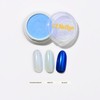 XZMeiLun Blue Pearl Chrome Nail Powder, Big-Capacity 2.5g Lridescent Aurora