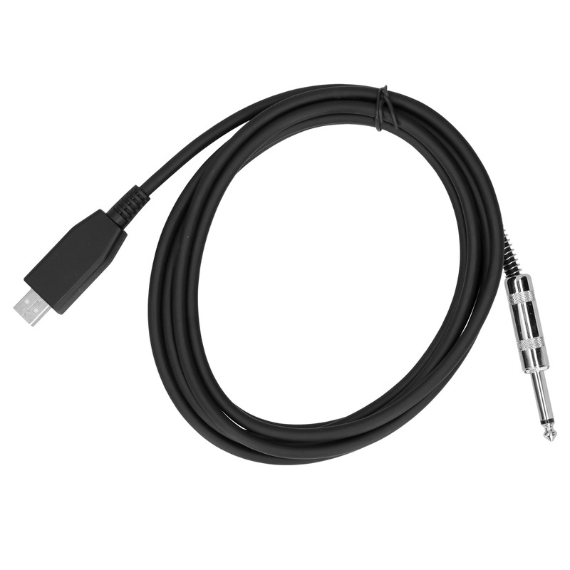 USB Guitar Cable USB Male to 6.35mm Mono Jack Connector