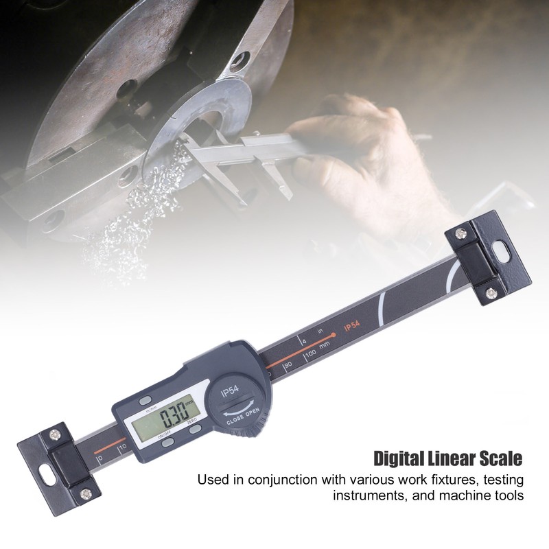 IP54 Horizontal Vernier Caliper LCD Display Digital Linear Scale Measuring