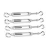 4Pcs Hook to Hook Turnbuckle Stainless Steel Hardware Kit for