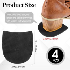 IANFAN 2 Pairs Shoe Repair Rubber Heels, Anti-Slip shoe heel repair kit Cuttable Boot Heel Replacement 1/5 Inch (5 mm) Thick Rubber Heel Replacement for Women Men Boots