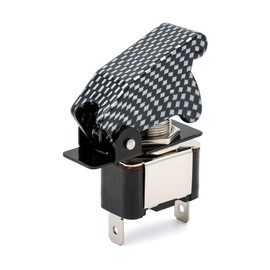 Heschen Metal Toggle Switch Flick Flip, 12V 20A, SPDT, ON/Off 2 positon, 2 pin, with Black Waterproof Cap