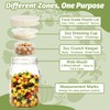 32oz Wide-Mouth Glass Salad Jars 2-Pack with Ivory Plastic Lids