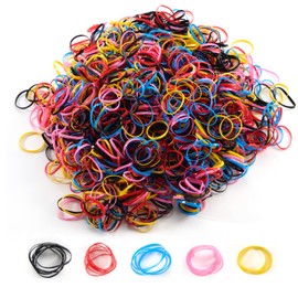 Cheerhom Pack of 1500 Small Mini Hair Bobbles Elastic Rubber Rings for Children Women Girls Braiding and Daily Hairstyles (Multi-Colour)