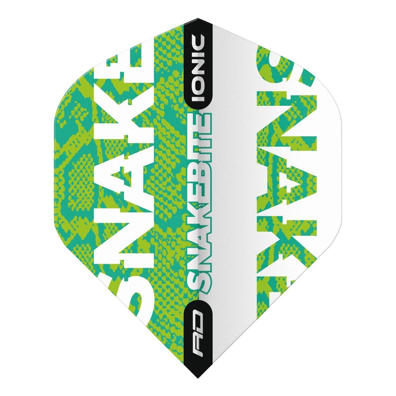 RED DRAGON Snakebite Ionic Green Dart Flights - 3 Sets