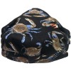 Handmade Blue Crabs On Black / Blue Back Face Mask