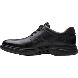 Clarks - Mens Un Briley Pace Shoes, Color Black Leather, Size: 7 W US
