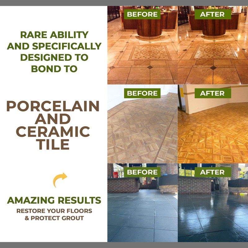 CoverTec GlazeGuard Gloss Floor, Wall Sealer for Ceramic, Porcelain, Stone