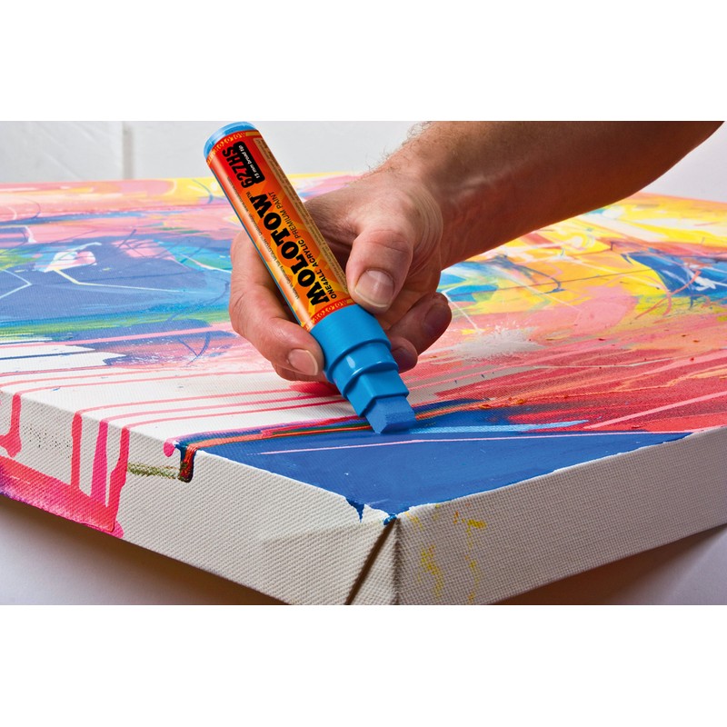 MOLOTOW ONE4ALL Acrylic Paint Marker, 2mm, Shock Blue, 1 Each