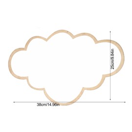 Estink Decorative Acrylic Mirror, Hanging Wooden Mirror, Bedroom Mirror Stickers, Acrylic Lovely Decoration Mirror Kids Room Home Ornaments(Clouds)