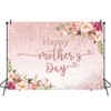 Mocsicka Happy Mother's Day Backdrop Floral Golden Dots Mothers Day