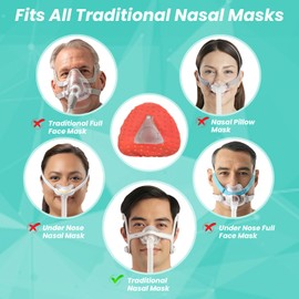 NATAKU 8 Pack Nasal CPAP' Mask Liners One Size Compatible with All Size N20 Nasal Mask Cushions. Reducing Facial Redness and Pressure Marks for Enhanced Comfort (Orange)