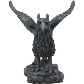 Ebros Gift Gothic Stoic Royal Winged Griffin Gargoyle Figurine 5.5" Long Gryphon Stoic Valiant Bird Gargoyles Sculpture Hero Creature Legendary Beast
