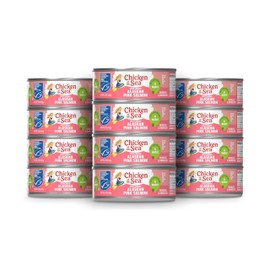 Chicken of the Sea Alaskan Pink Canned Salmon in Water with 25% Less Sodium, 5oz Cans, 12-Count – High Protein Skinless, Boneless Wild Caught Salmon – Delicious Wild Salmon for Burgers, Pasta, More