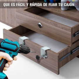 Abrazaderas de Instalación Frontal de Cajón de Metal en C, 4 Piezas Herramienta de Gabinete para Reparación de Manualidades, Carpintería