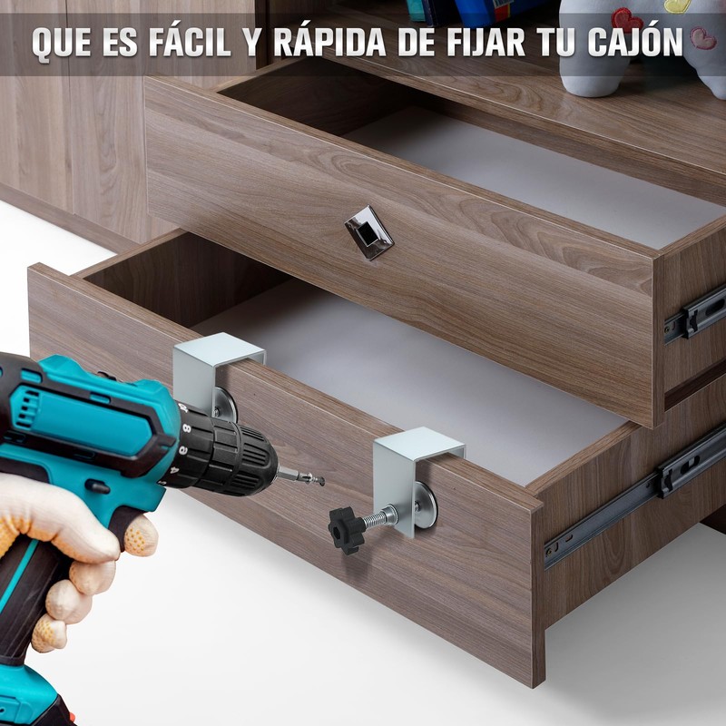 Abrazaderas de Instalación Frontal de Cajón de Metal en C,