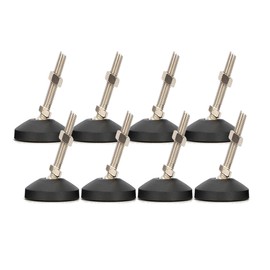 Drenky Furniture Feet Adjustable, Adjustable Feet Height Adjustable Heavy Duty 8 Pieces M8 x 30 mm Angle Adjustable Levelling Feet with Ball Joint and Drive-in Nuts
