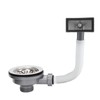 ZINGKING Kitchen Sink Drain with Overflow 114mm Stainless Steel Kitchen