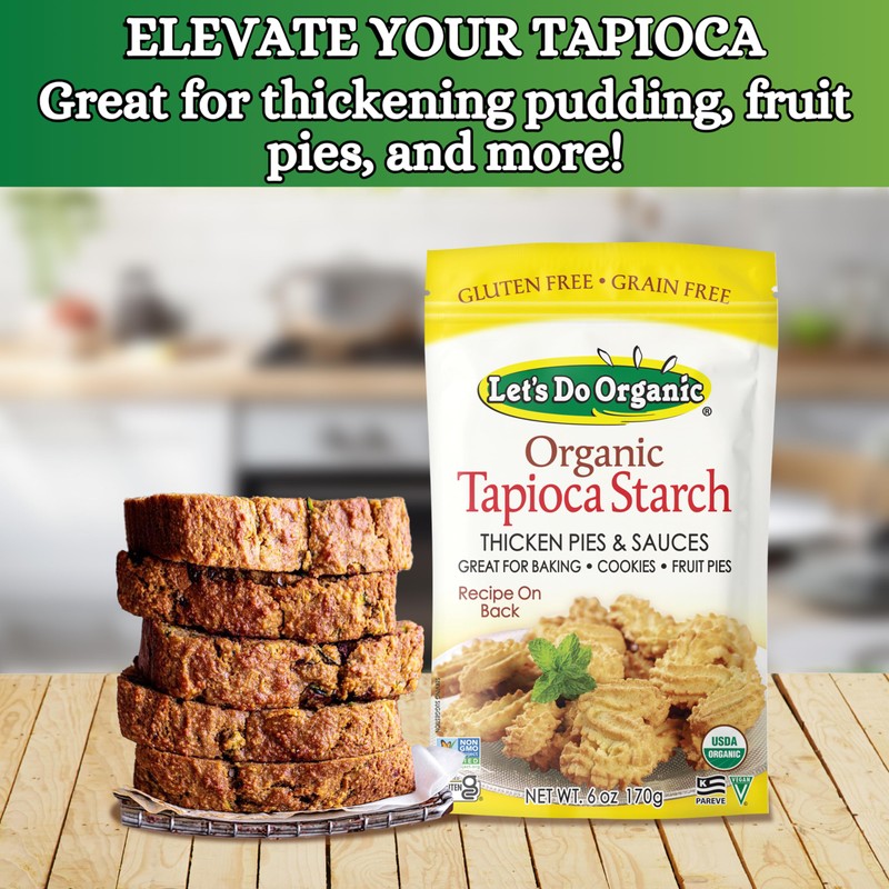 Let's Do Organic Tapioca Starch - Cornstarch Replacement, Thickening Agent,