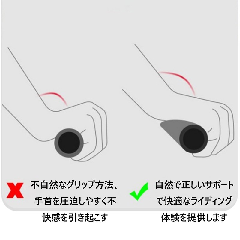 Bicycle Grip Handle Cover, Rubber, Anti-Slip, Inner Diameter 0.9 inches