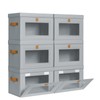 DIMJ Storage Bins with Lids - 6 Pack Front Opening