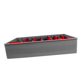 Operitacx Kassenbox Mit 5 Fächern Für Bargeld ünzen Und Geldscheine Organizer Für Kassenschublade Im Supermarkt Rote Farbe