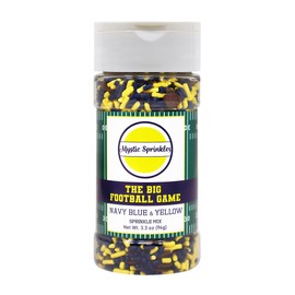 Mystic Sprinkles The Big Football Game Jimmy Mix 3oz Bottle (Navy Blue & Yellow Sprinkle Mix 3oz)