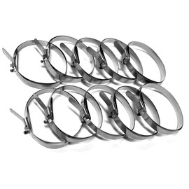 Alkan -460136010 Universal Prefabricated Stainless Steel Band (AISI 430) Hose Clamp Set L 360 mm / Clamping Clamp Set with Clips / Hose Clamp Strap for our Hose Clamp Pliers