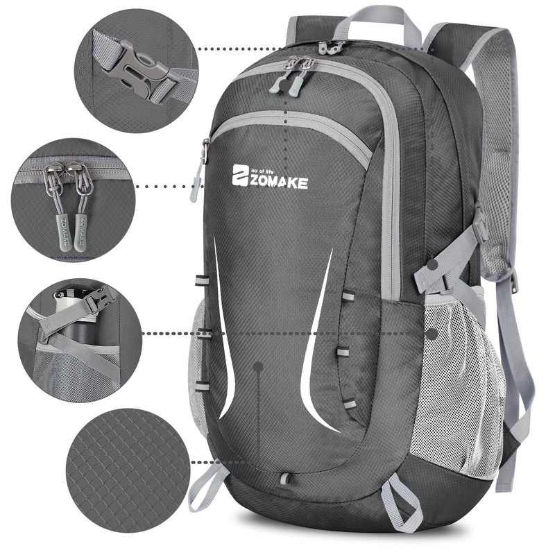 ZOMAKE Lightweight Packable Backpack 35L, Foldable Backpacks Leger Sac à