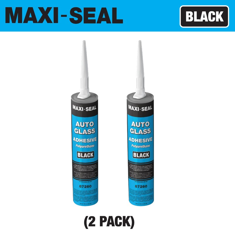 Maxi-Seal Black Polyurethane Windshield Adhesive with Fast Curing Non-sag Formula