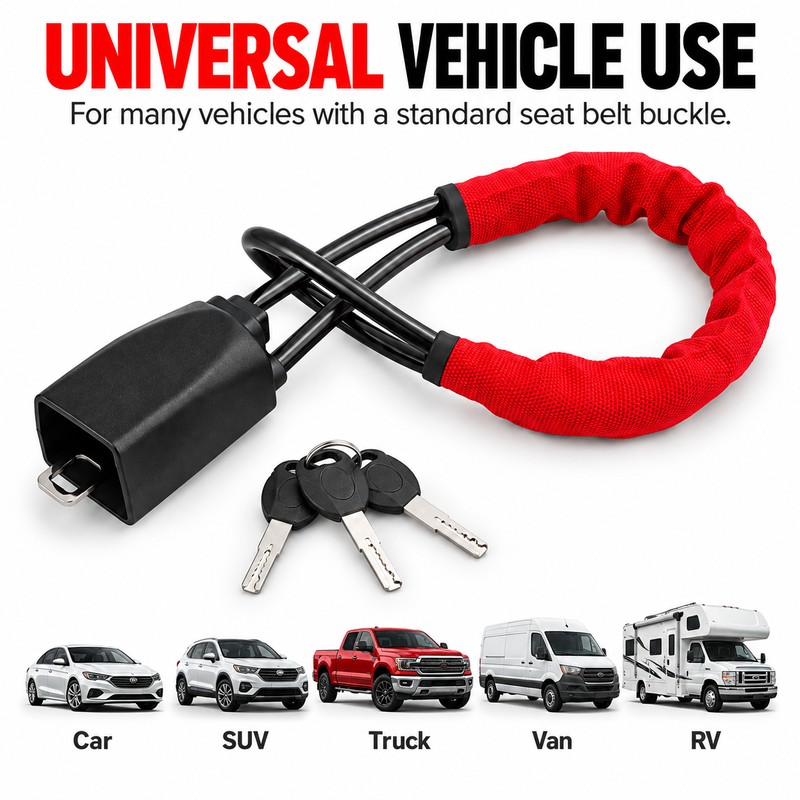 Steering Wheel Lock for Vehicle Security – ABS & Steel