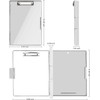 A4 Clipboard with Storage Compartment, 2 Storage and Side Opening