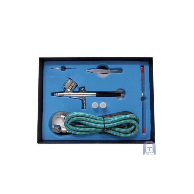 Agora-Tec airbrush gun kit AT-AK-01 with a 1.8 m hose
