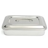 Stainless Steel Instrument Tray Organizer Holder with Lid & Handle