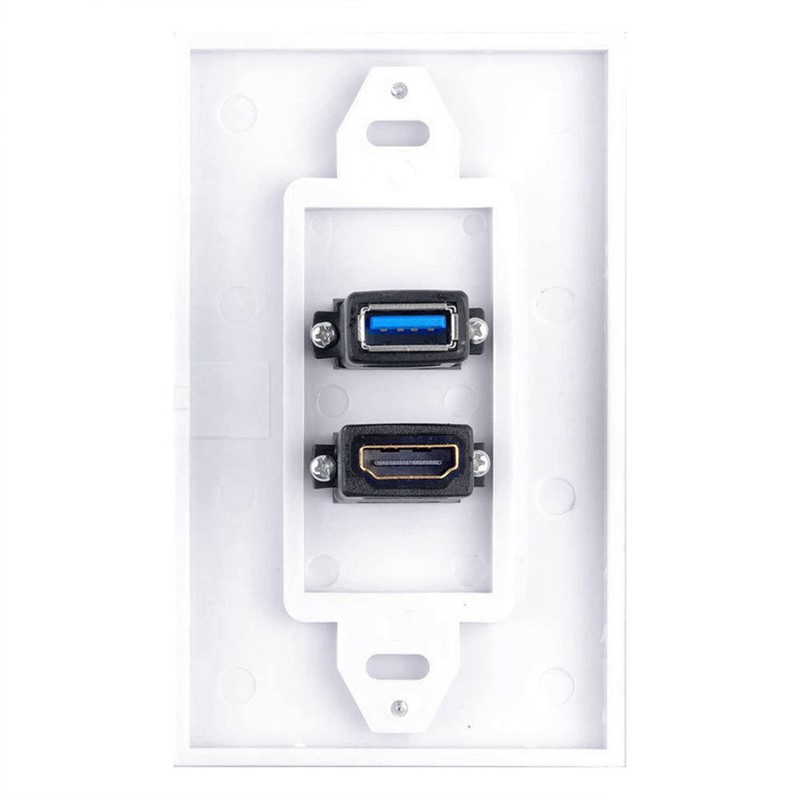 10X 2Port +USB 3.0 Female Wall Face Plate Panel Outlet
