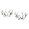 Dollhouse Miniature Set of 2 Fluted Candy Dishes in Clear